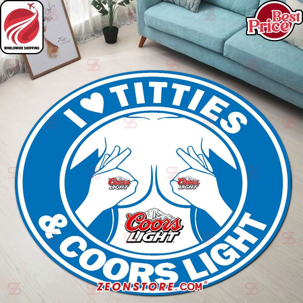 I Love Titties and Coors Light Rug
