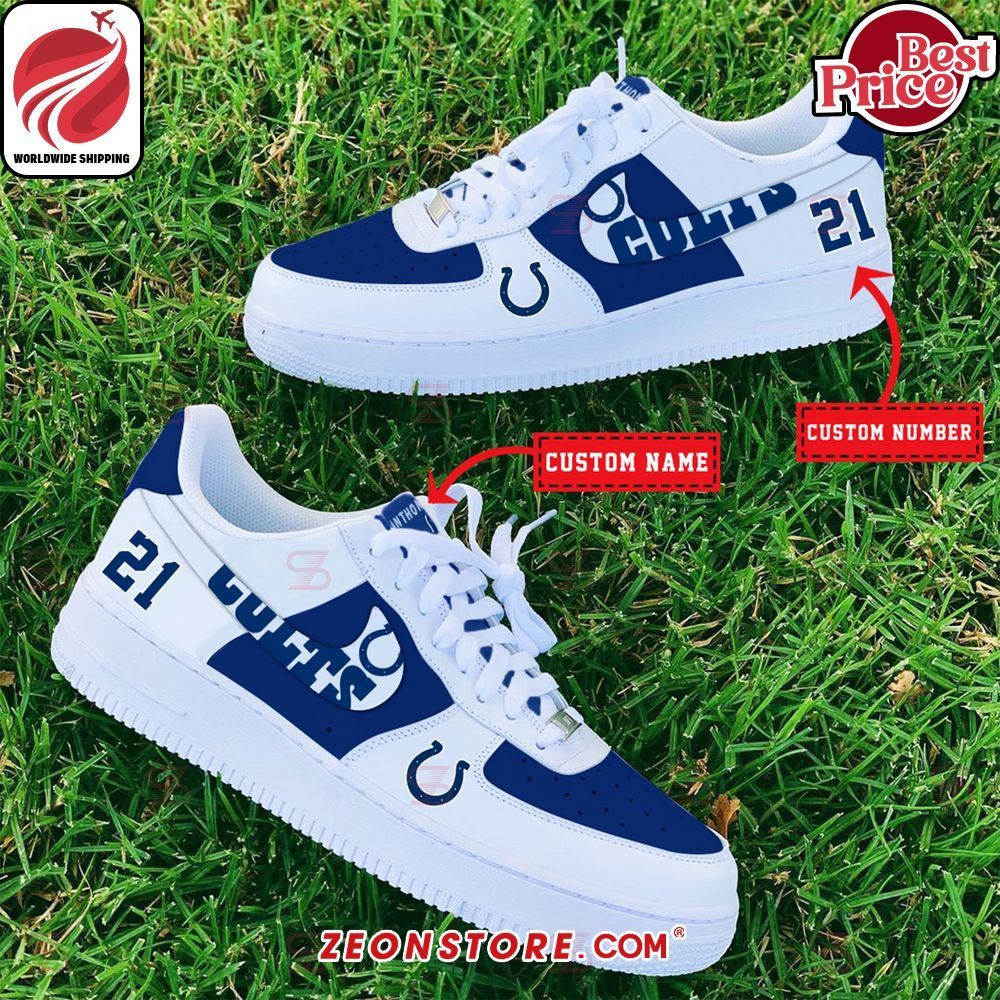 Indianapolis Colts Custom Nike Air Force 1 Sneaker