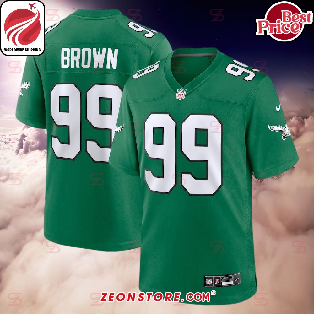 Jerome Brown Philadelphia Eagles Nike Kelly Green Football Jersey