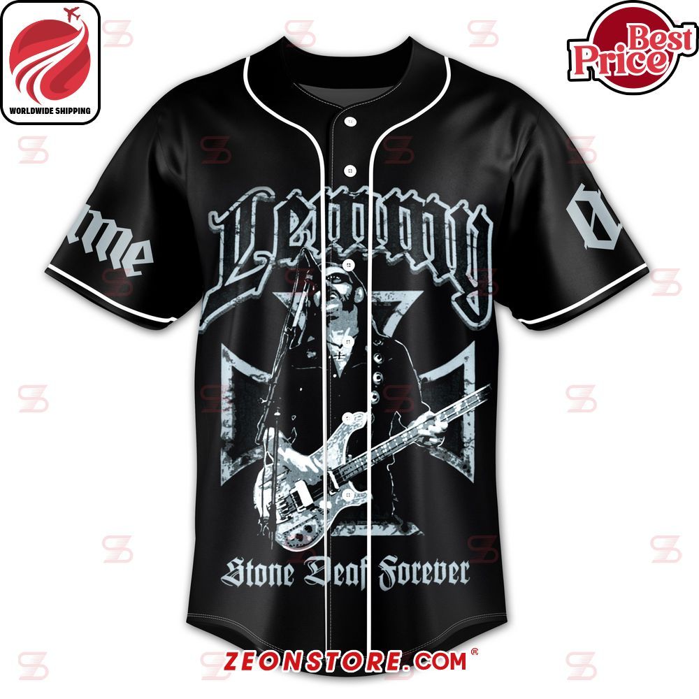 Lemmy Iron Cross Stone Deaf Forever Custom Baseball Jersey
