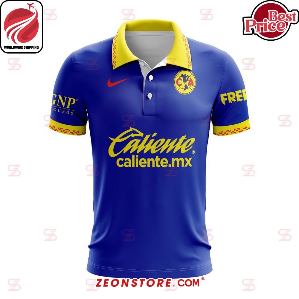 LIGA MX Club America Caliente Blue Polo Shirt