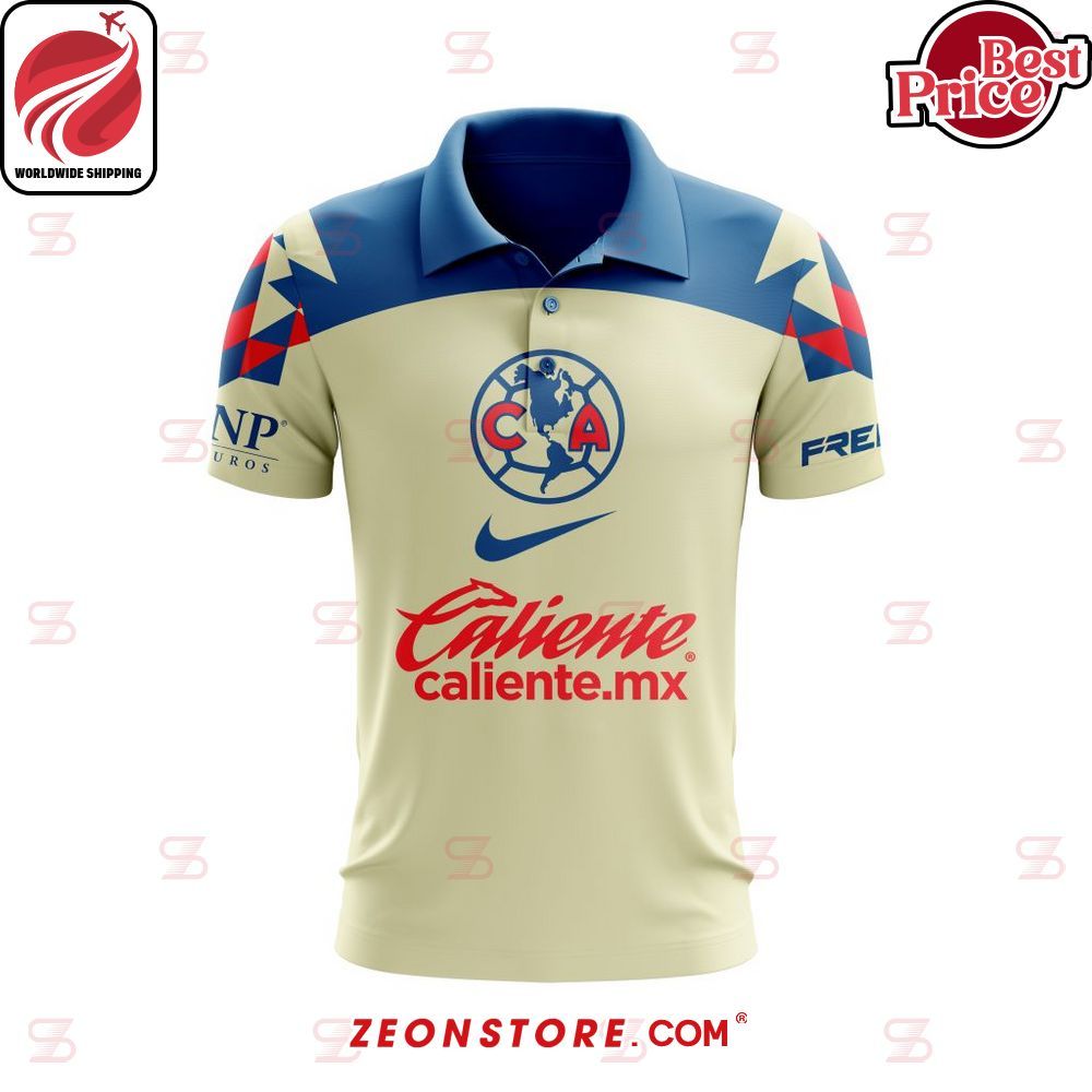 LIGA MX Club America Caliente Cream Polo Shirt