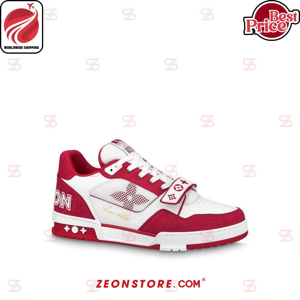Louis Vuitton Trainer Red Monogram Denim Sneaker