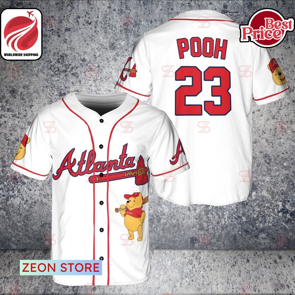 MLB Atlanta Braves Winnie-the-Pooh Baseball Jersey