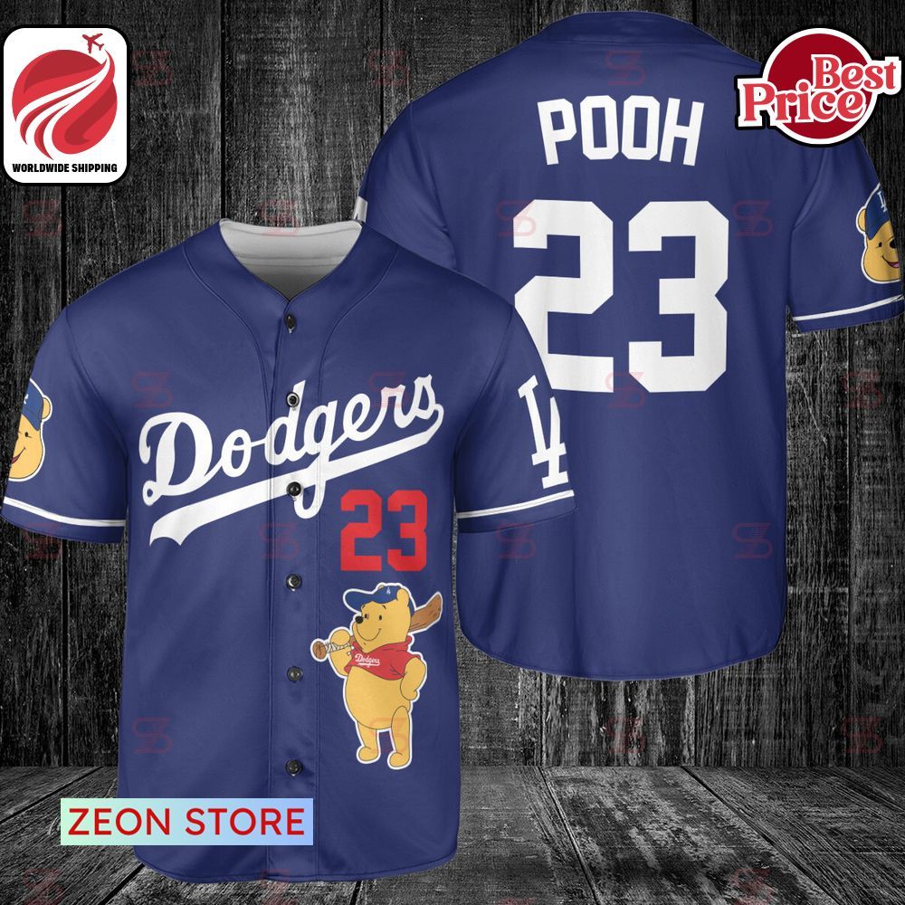MLB Los Angeles Dodgers Winnie-the-Pooh Baseball Jersey