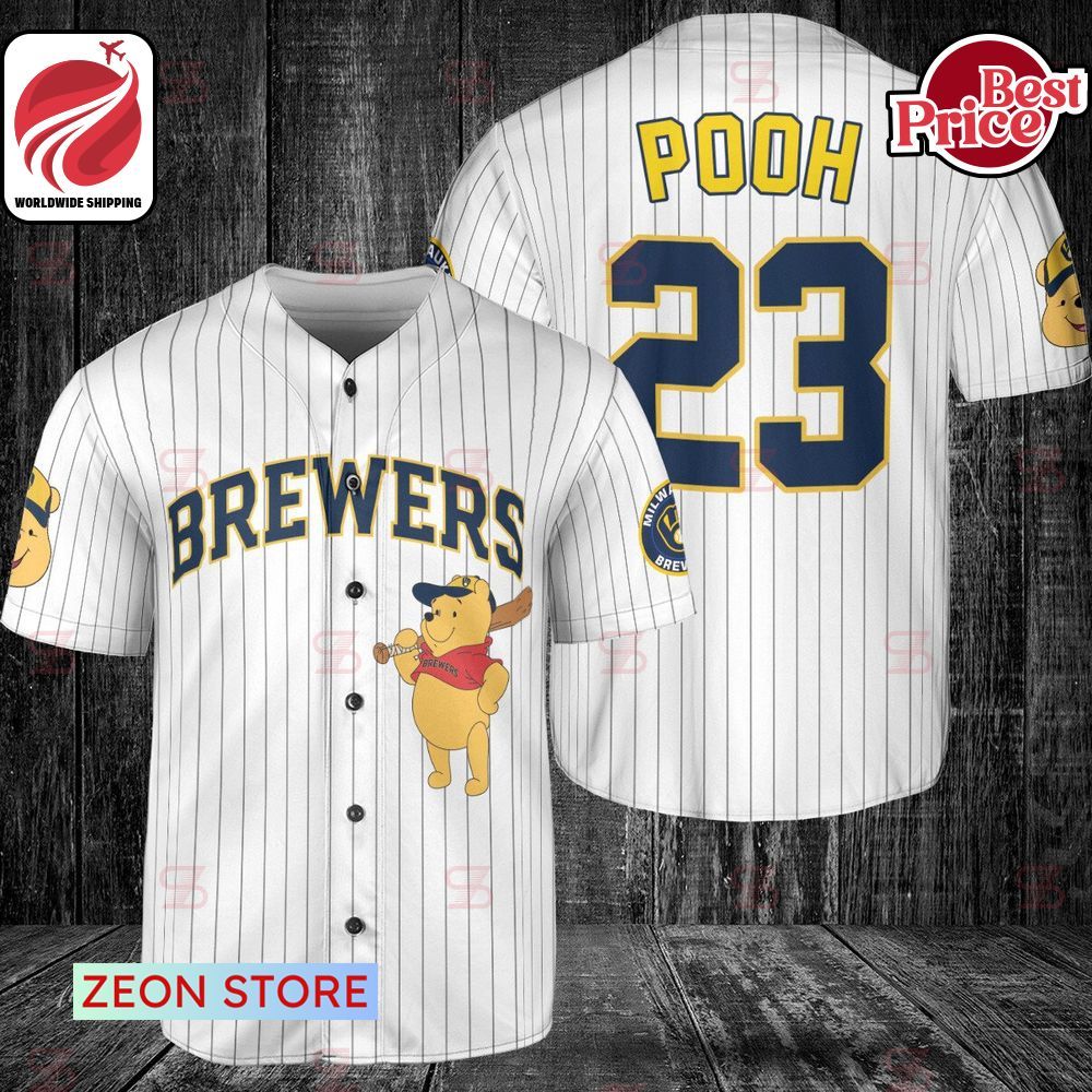 MLB Milwaukee Brewers Winnie-the-Pooh Baseball Jersey