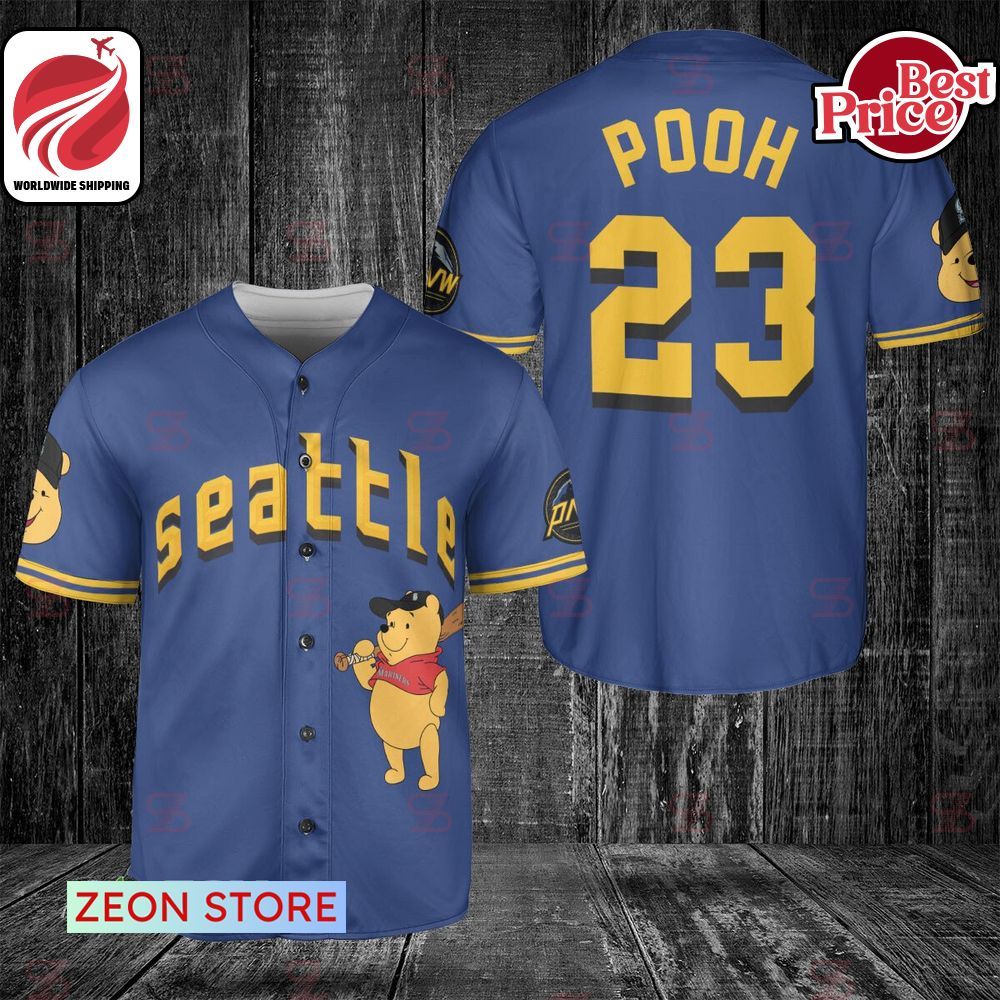 MLB Seattle Mariners Winnie-the-Pooh Baseball Jersey