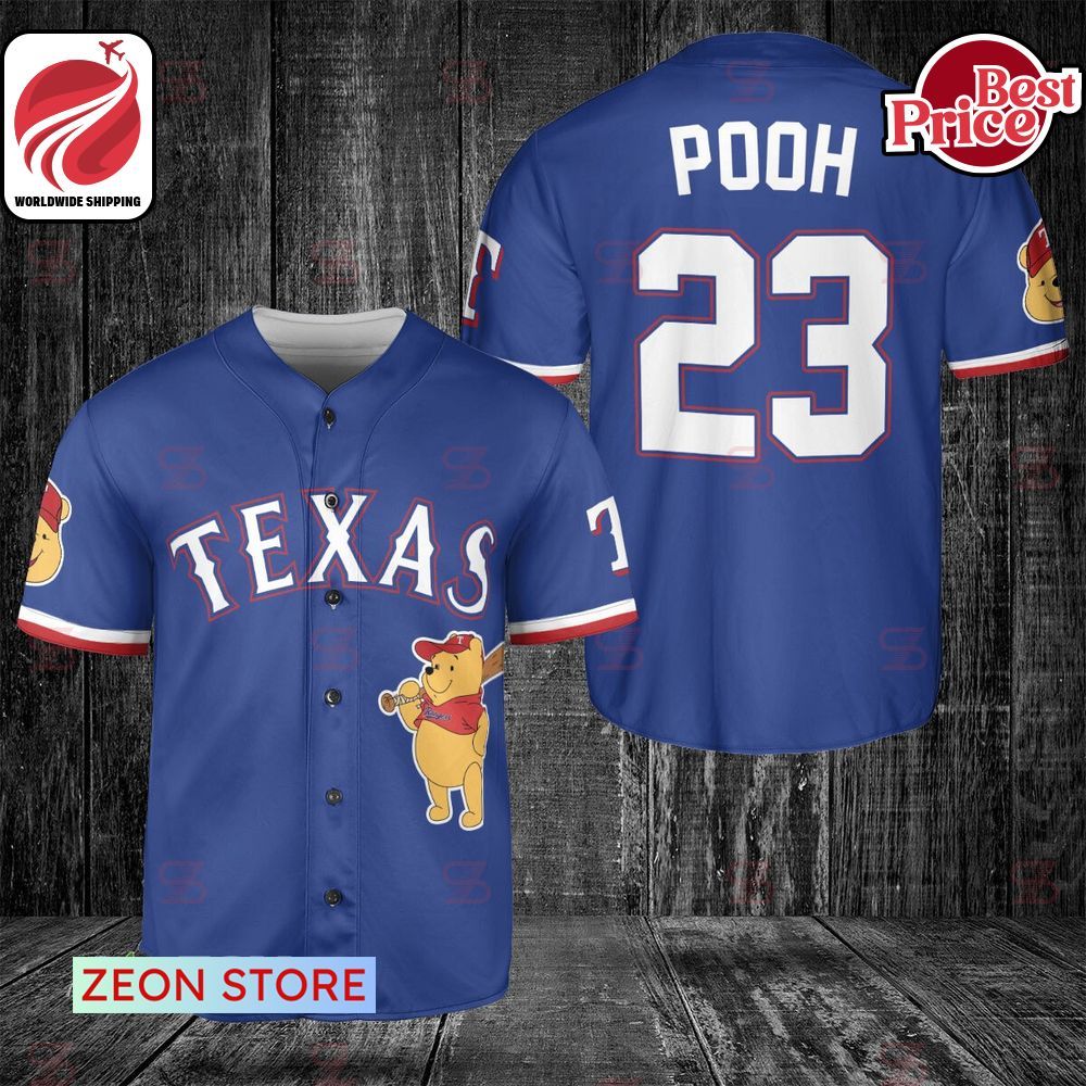 MLB Texas Rangers Winnie-the-Pooh Baseball Jersey