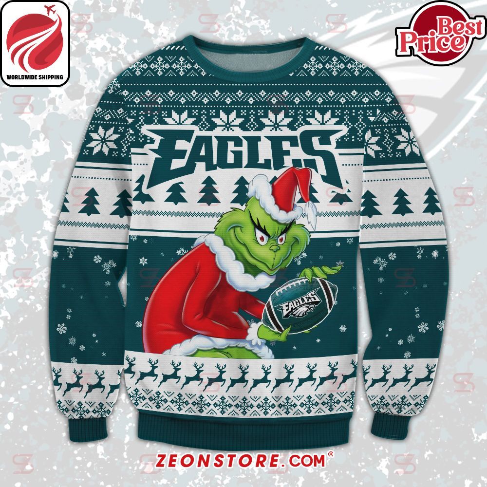 Philadelphia Eagles Grinch Ugly Sweater
