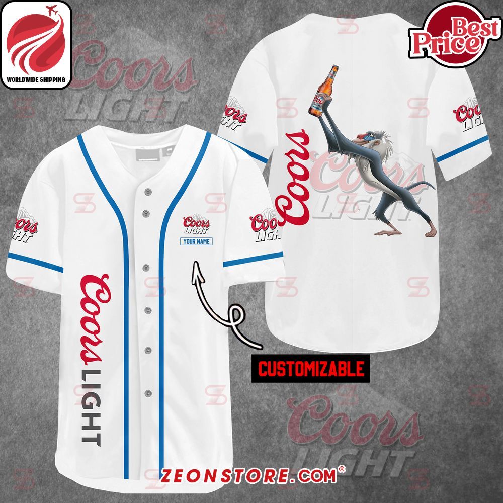 Rafiki Lion King Coors Light Custom Baseball Jersey