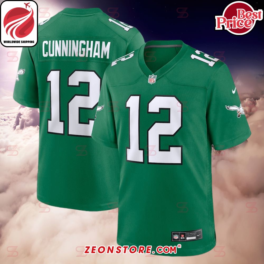 Randall Cunningham Philadelphia Eagles Nike Kelly Green Football Jersey