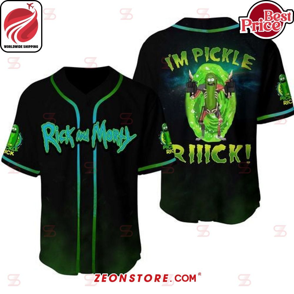 Rick and Morty I'm Pickle Riiick Baseball Jersey Short