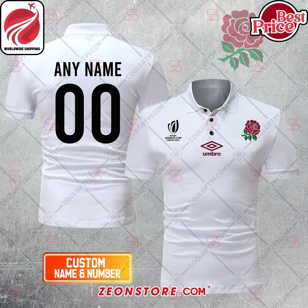 Rugby World Cup 2023 England Rugby Umbro Polo Shirt