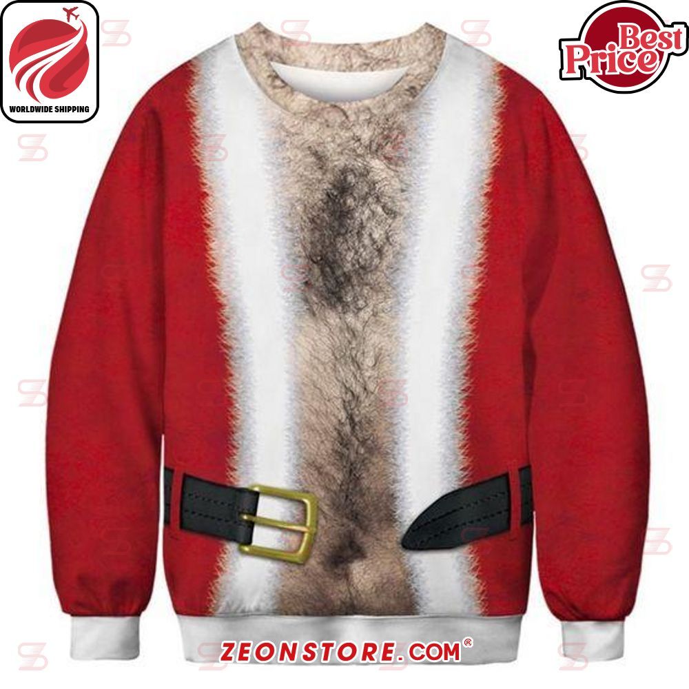 Santa Clause Hairy Chest Body Sweater
