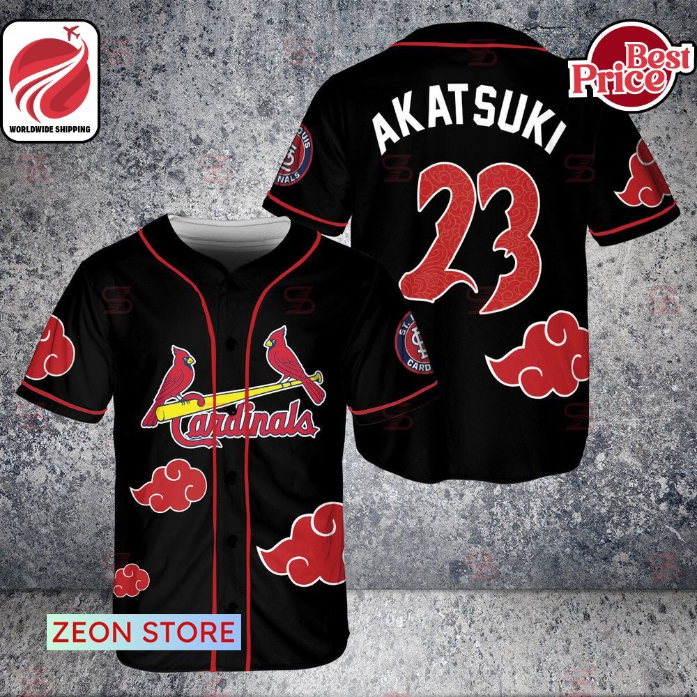 Stlouis Cardinals Anime Naruto Akatsuki Cloud Baseball Jersey