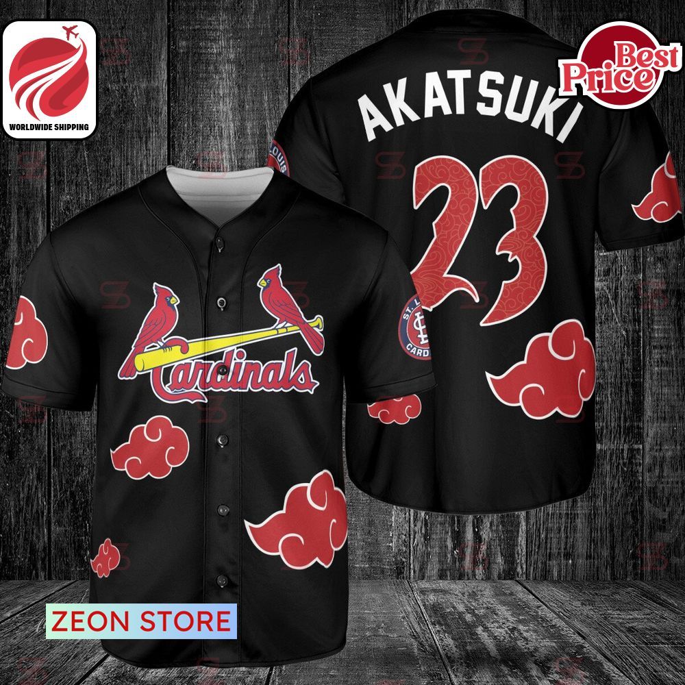 Stlouis Cardinals Naruto Akatsuki Cloud Baseball Jersey