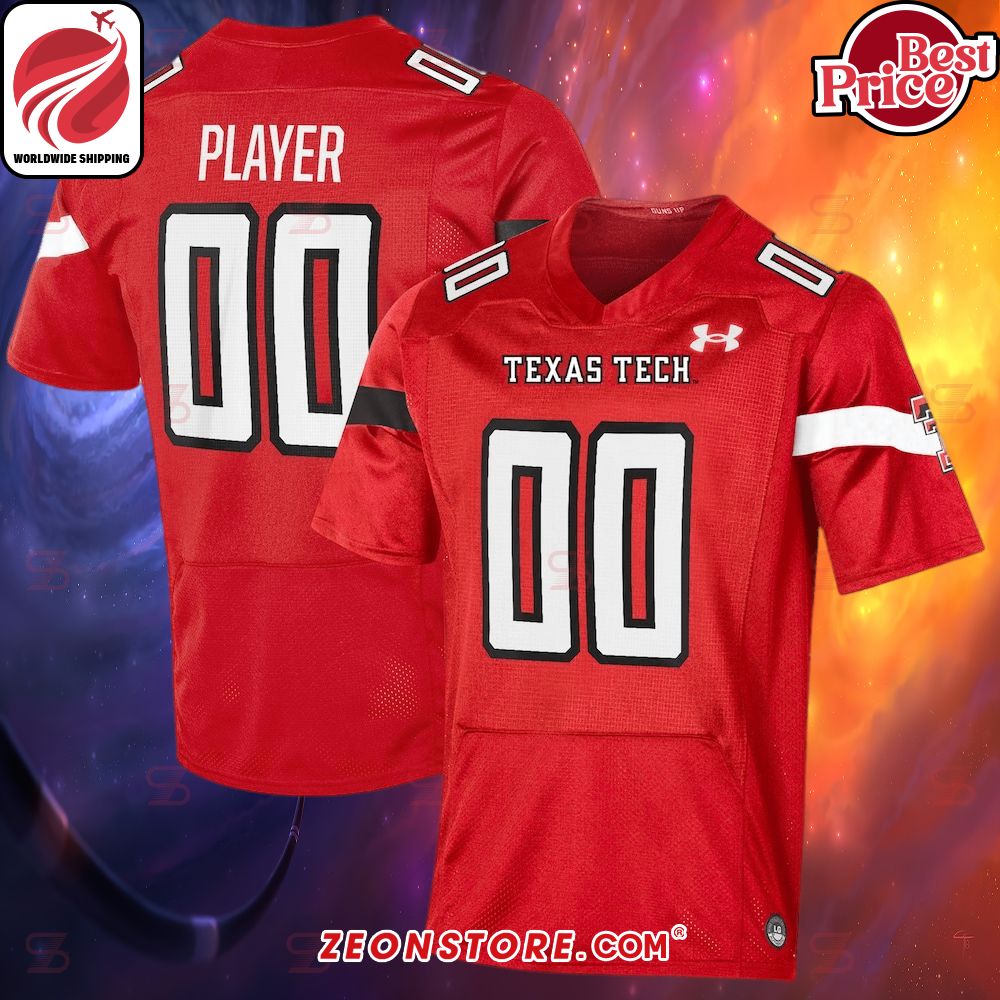 Texas Tech Red Raiders Under Armour Red Football Jersey
