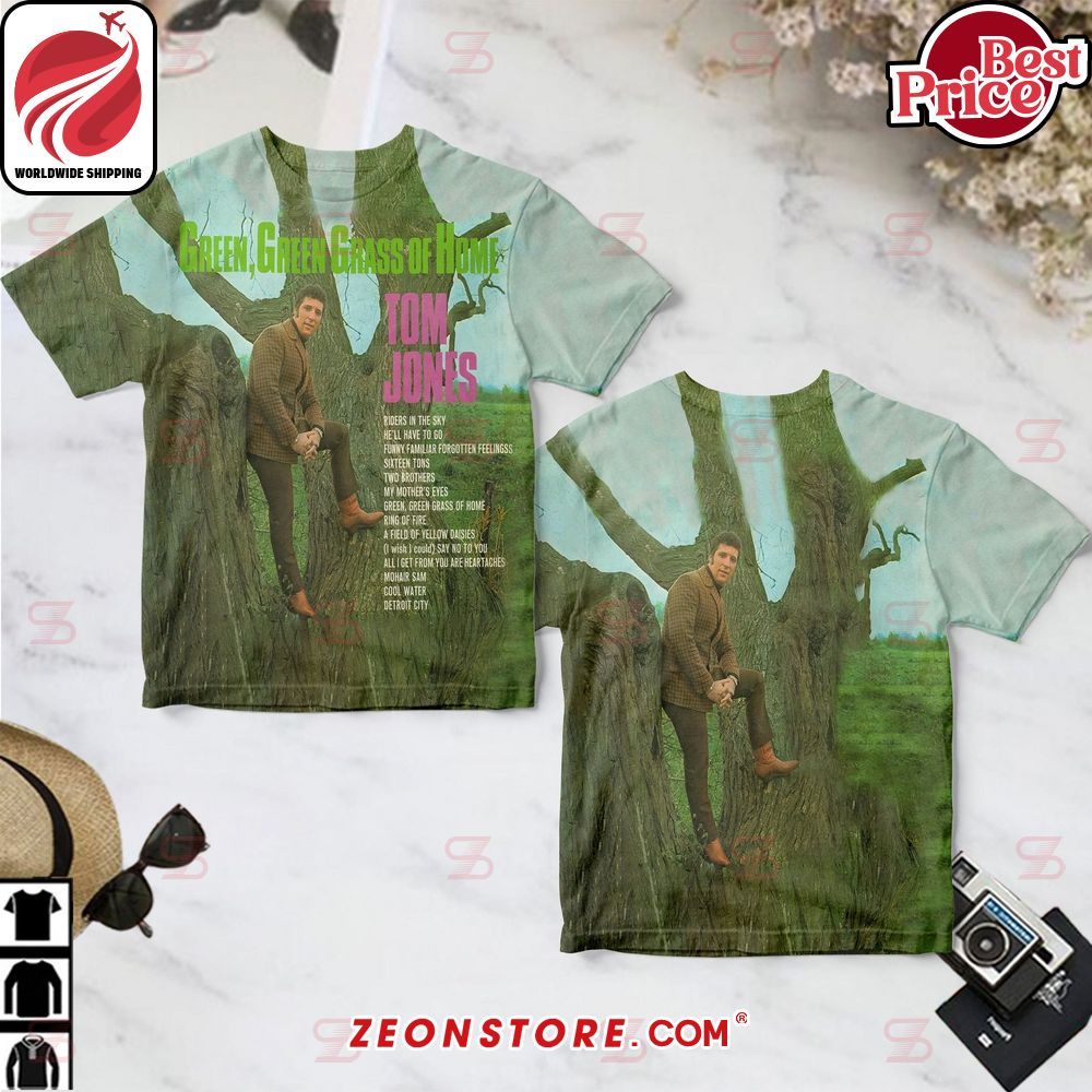 Tom Jones Green Green Grass of Home Album Cover Shirt