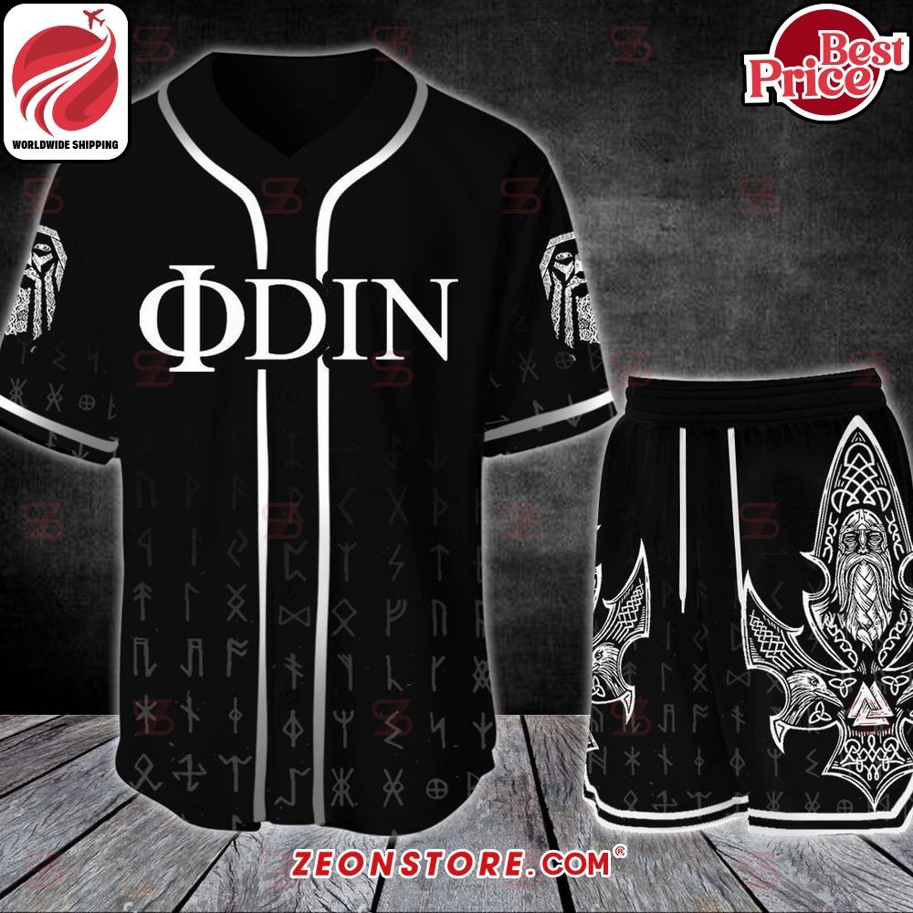 Viking Odin Tattoos Baseball Jersey Short