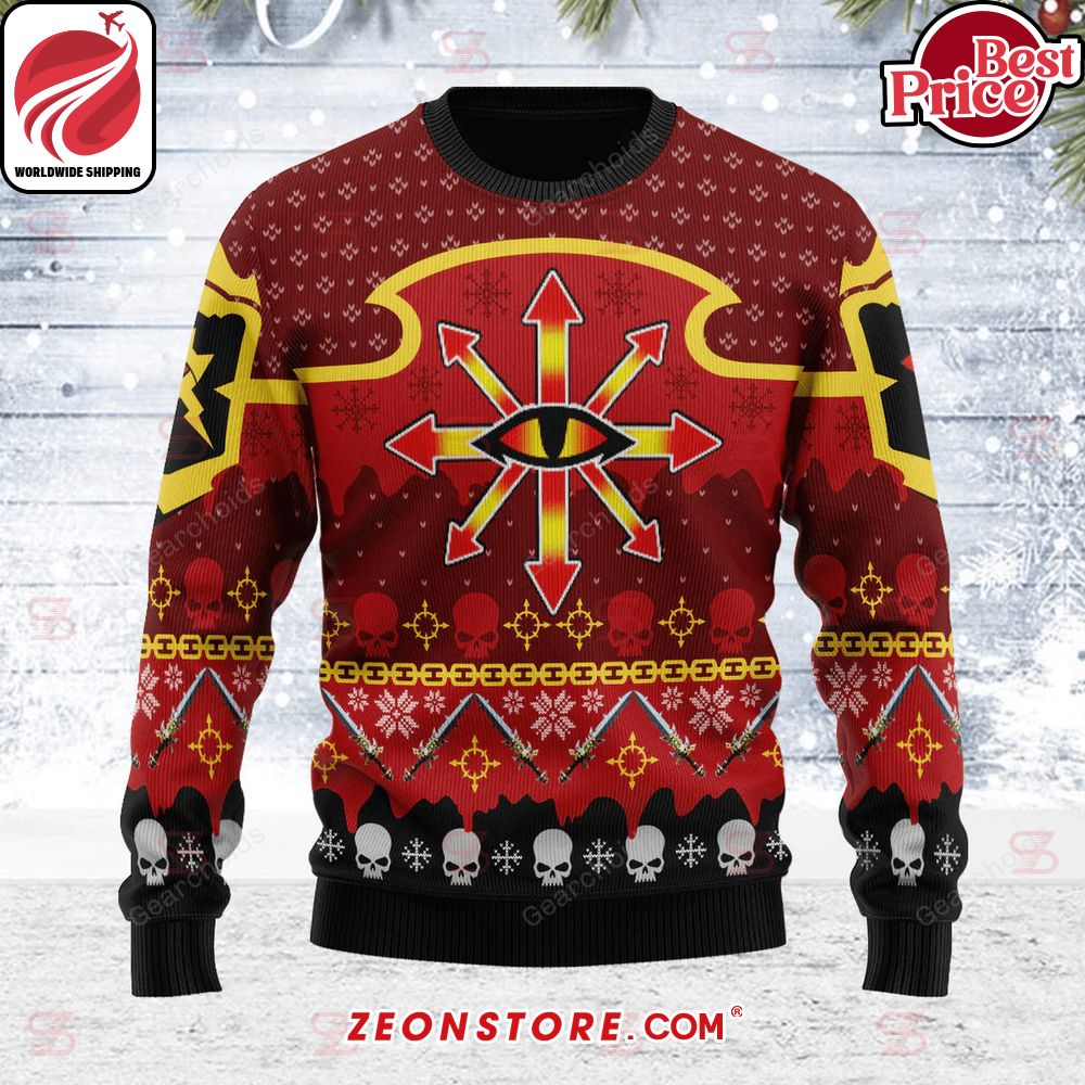 Warhammer 40K Chaos Reigns Khorne Iconic Sweater Sweatshirt