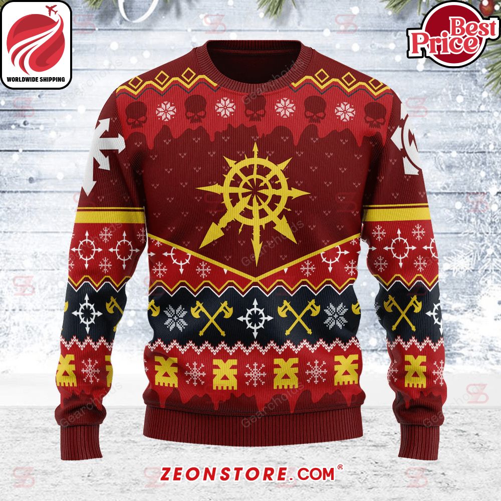 Warhammer 40K Slay Bells Ring Khorne Chaos Iconic Sweater Sweatshirt