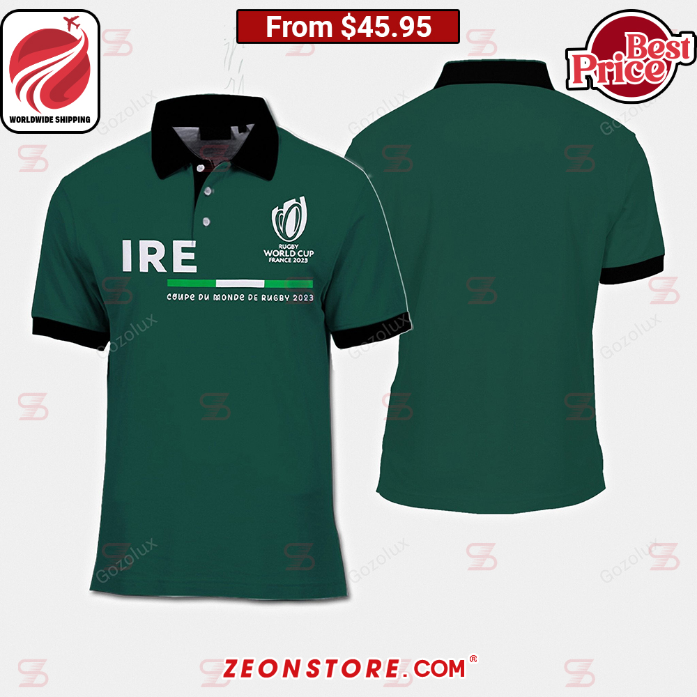 Irish Rugby World Cup France 2023 Premium Polo Shirt
