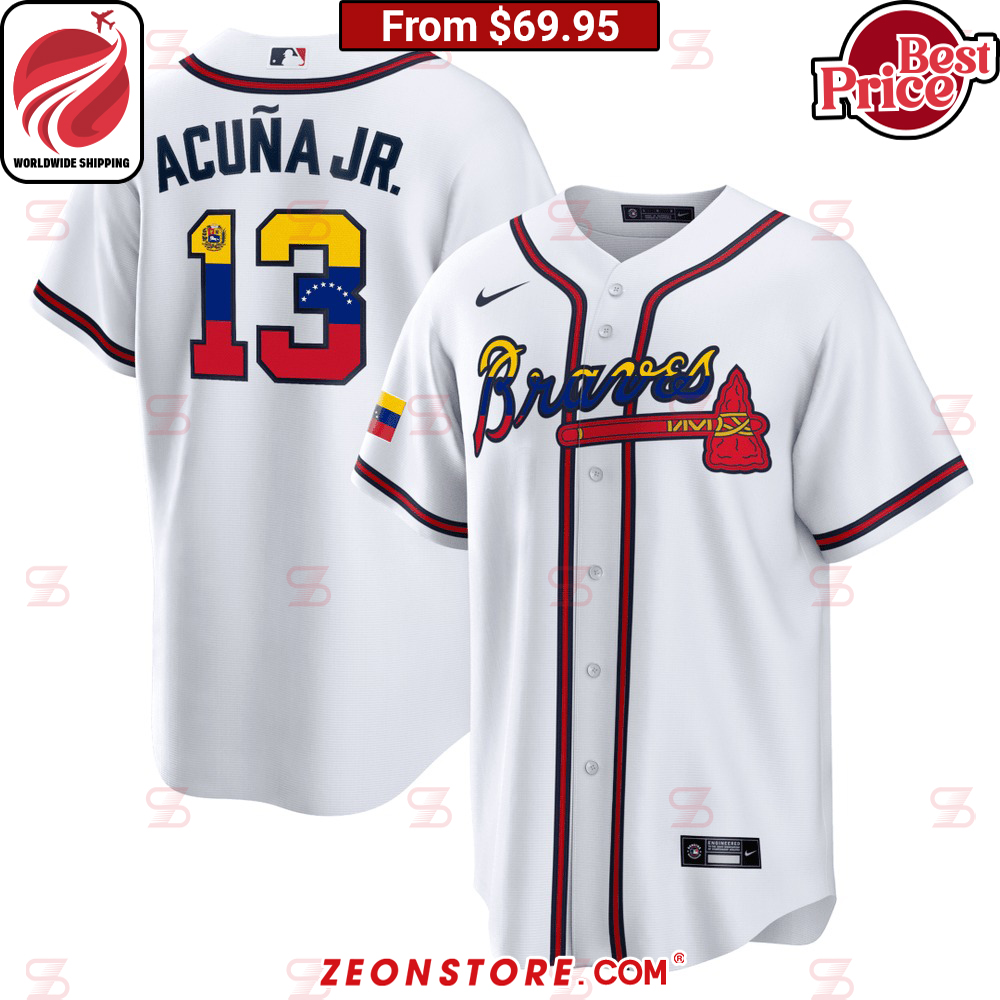 Men 13 Ronald Acuña Jr. Atlanta Braves Baseball Jersey
