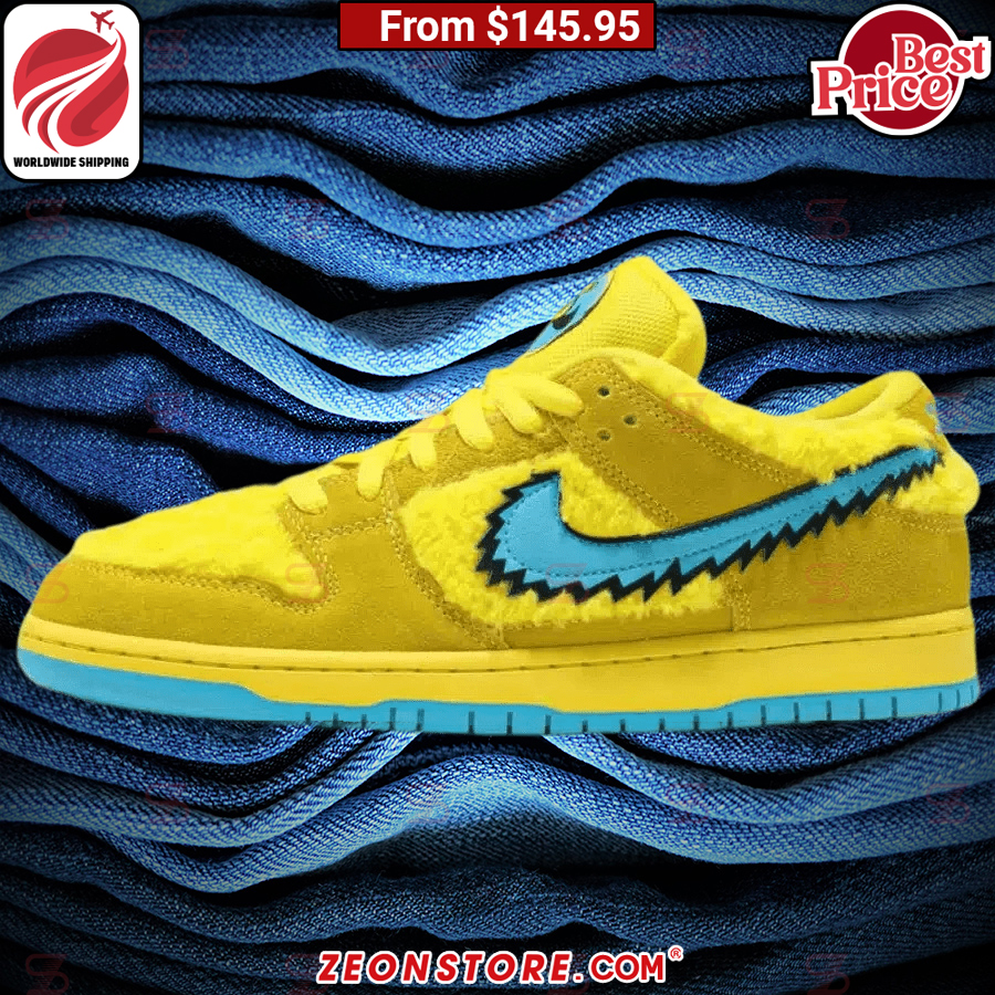 Nike SB Dunk Low Grateful Dead Bears Opti Yellow Sneaker