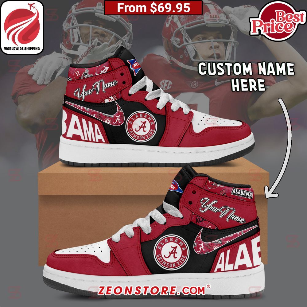 Alabama Crimson Tide Custom Air Jordan 1 Sneaker
