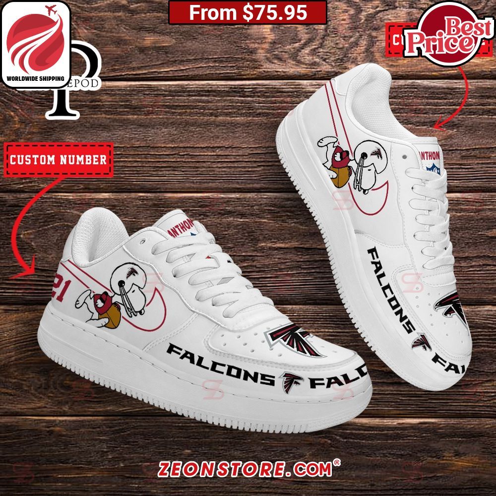 Atlanta Falcons NFL Snoopy Custom Nike Air Force 1 Sneaker