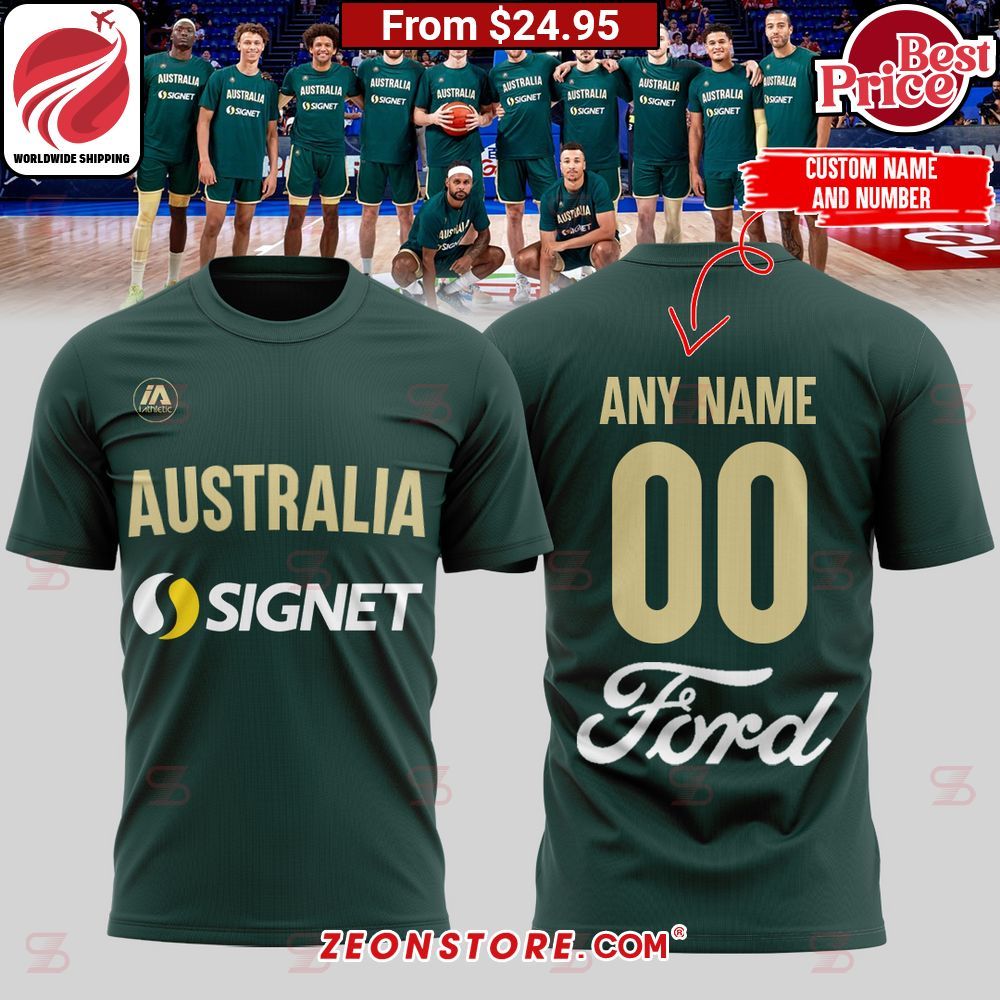 Australian Men’s Cricket Team FIBA Basketball World Cup Custom T-Shirt, Short