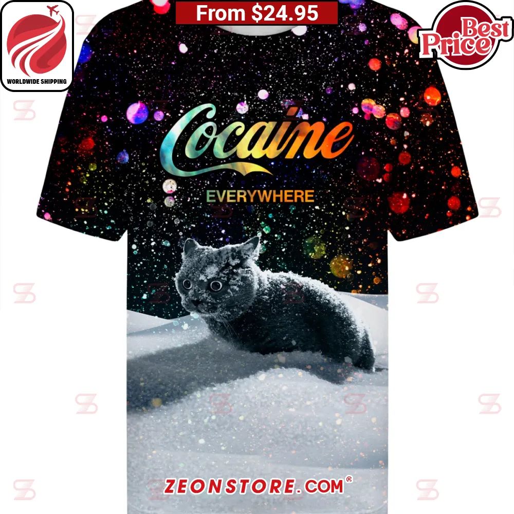 Black Cat Cocaine Everywhere Hoodie