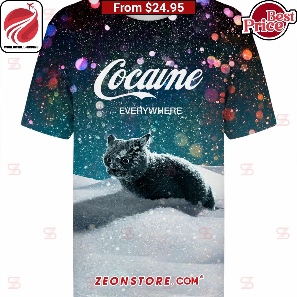 Black Cat Cocaine Everywhere Shirt, Hoodie