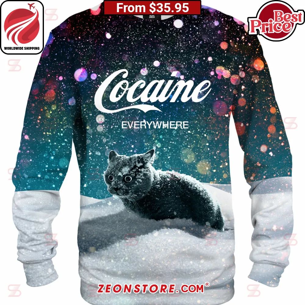 Black Cat Cocaine Everywhere Sweater