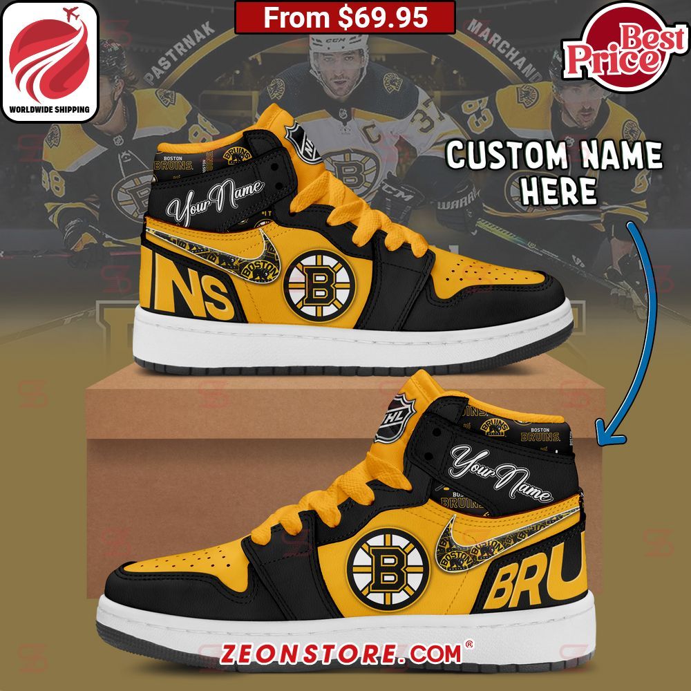 Boston Bruins Custom Nike Air Jordan 1