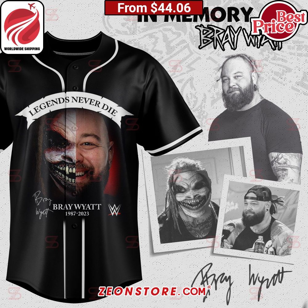 Bray Wyatt Legends Never Die Baseball Jersey