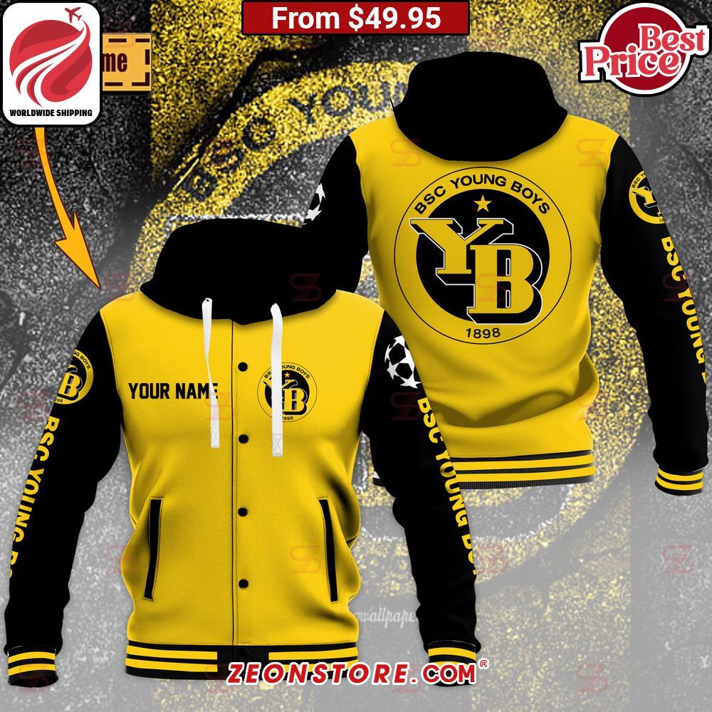BSC Young Boys Hooded Varsity Jacket, Baseball Jacket - Zeonstore