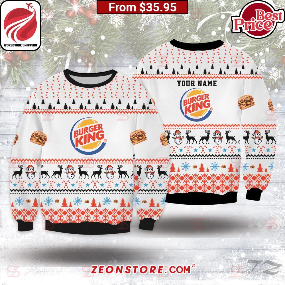 Burger King Custom Christmas Sweater