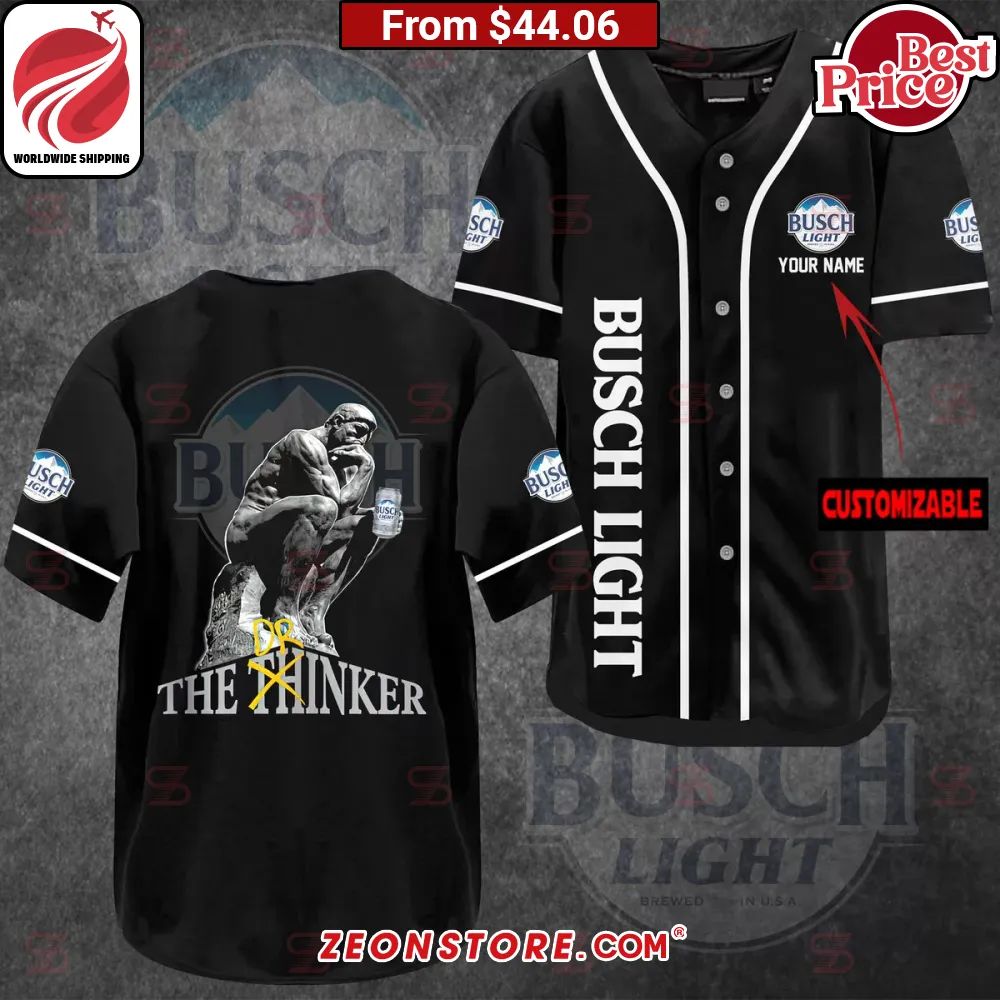 Busch Light The Drinker Custom Baseball Jersey