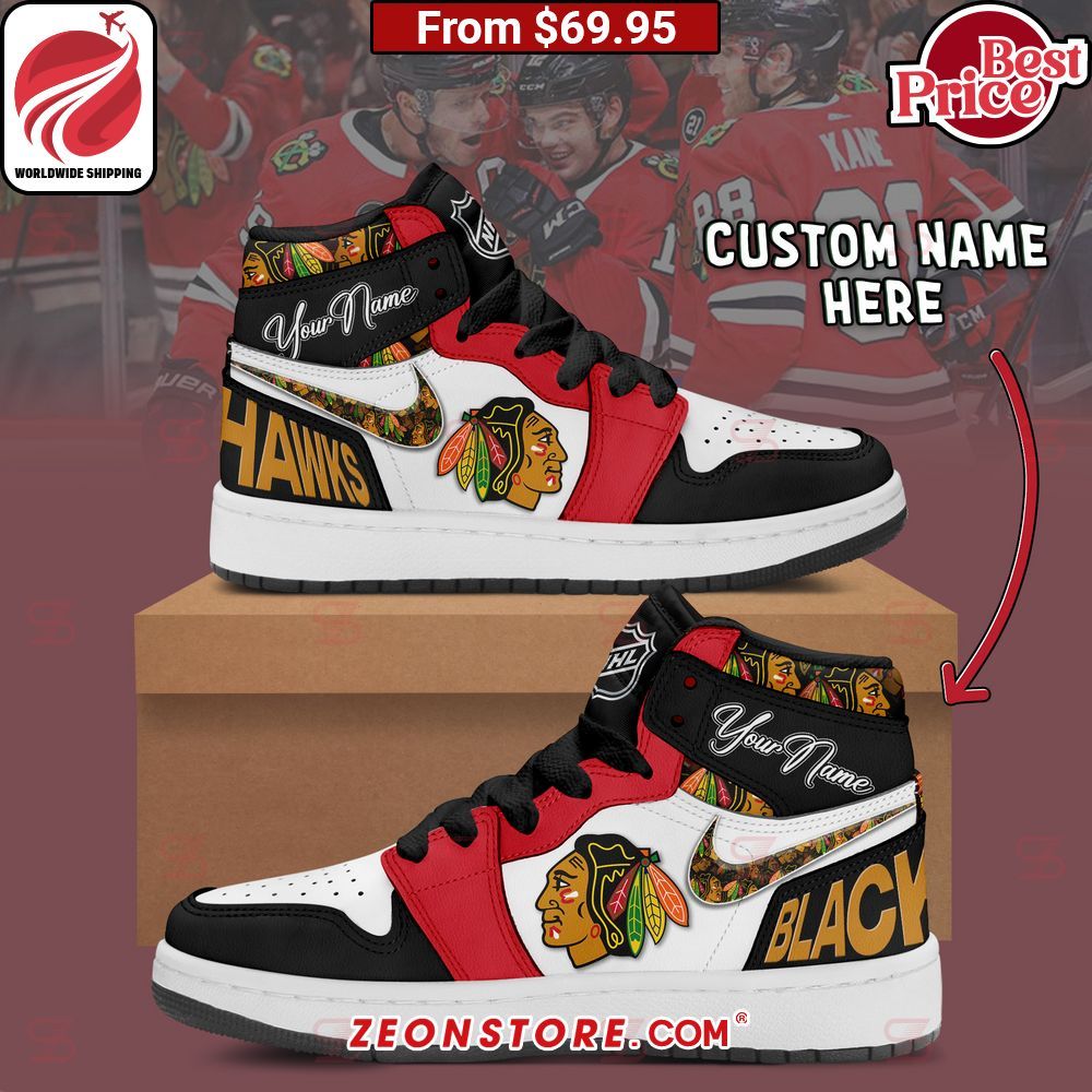 Chicago Blackhawks Custom Nike Air Jordan 1
