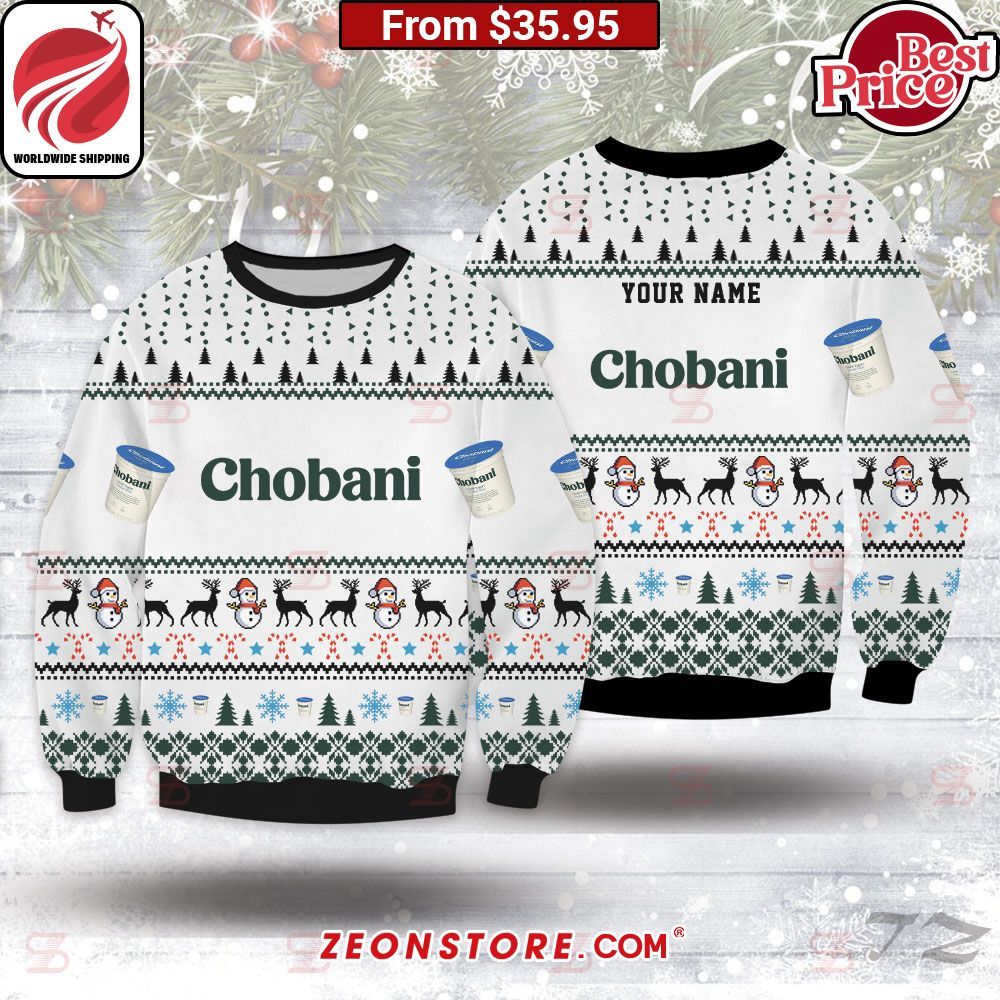 Chobani Custom Christmas Sweater