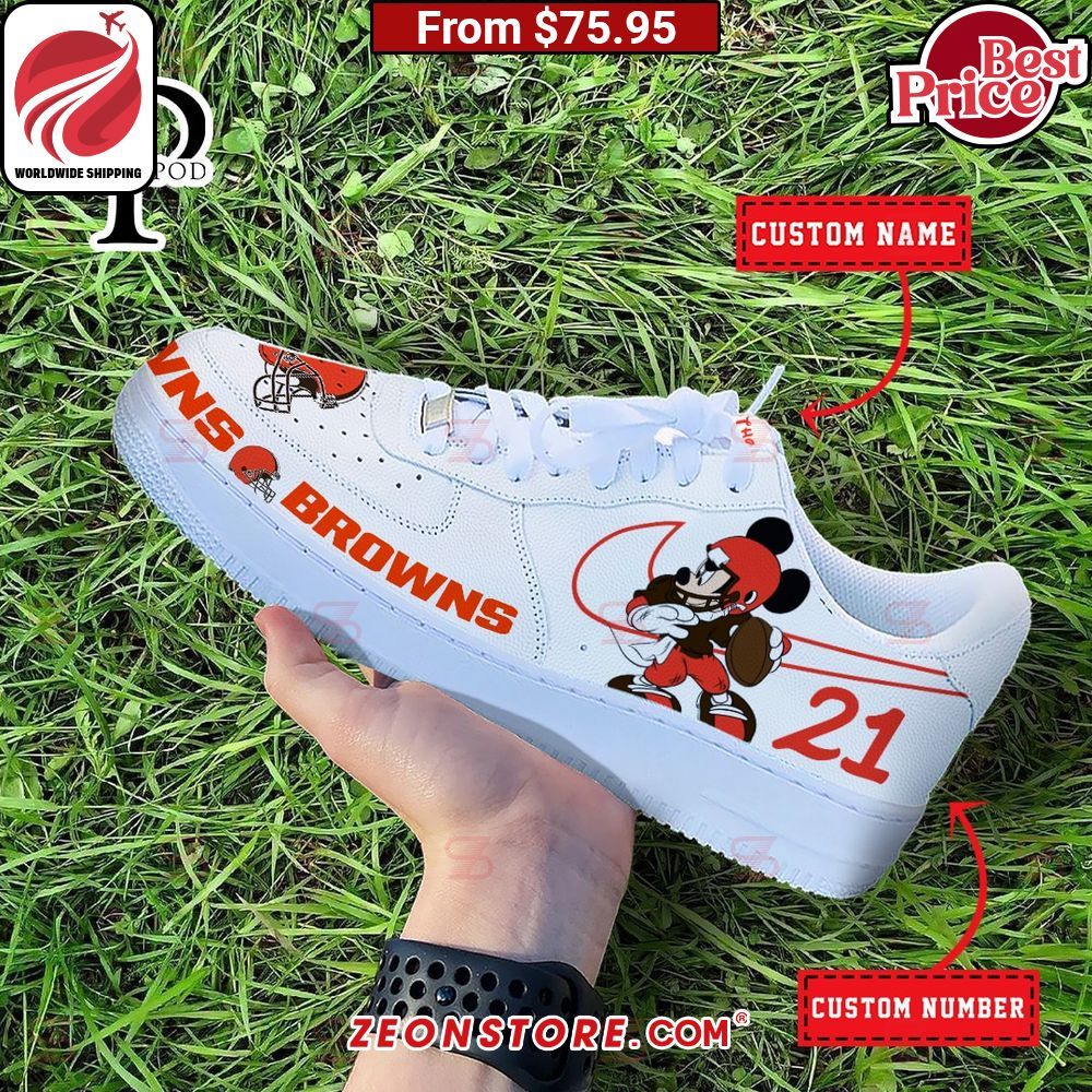 Cleveland Browns NFL Mickey Mouse Custom Nike Air Force 1 Sneaker