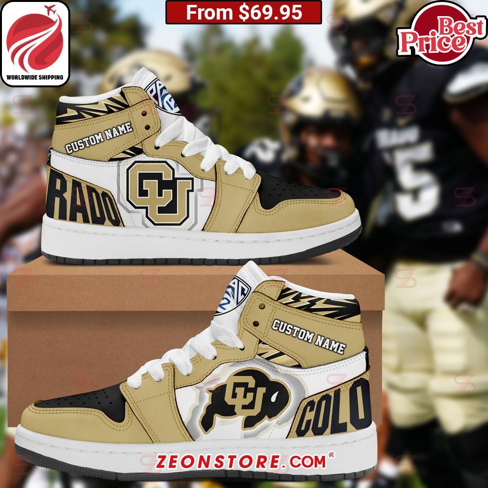 Colorado Buffaloes Custom Air Jordan High Top Sneaker
