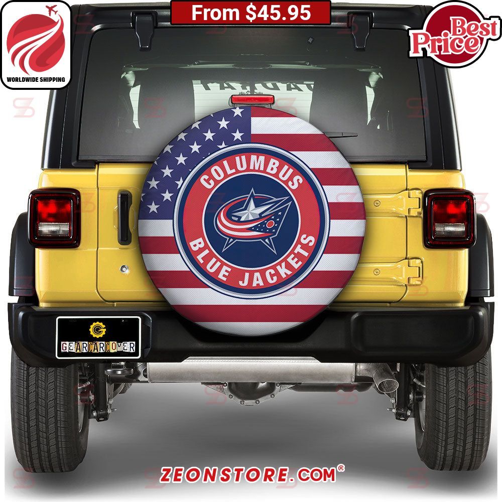 Columbus Blue Jackets Car Spare Tire Cover