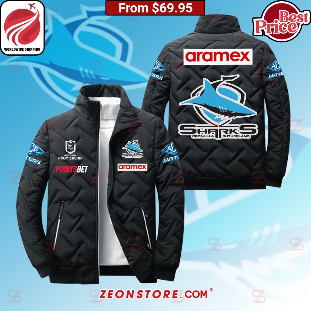 Cronulla Sutherland Sharks NRL Puffer Jacket