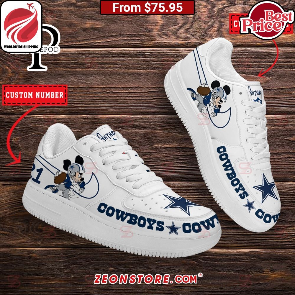 Dallas Cowboys NFL Mickey Mouse Custom Nike Air Force 1 Sneaker