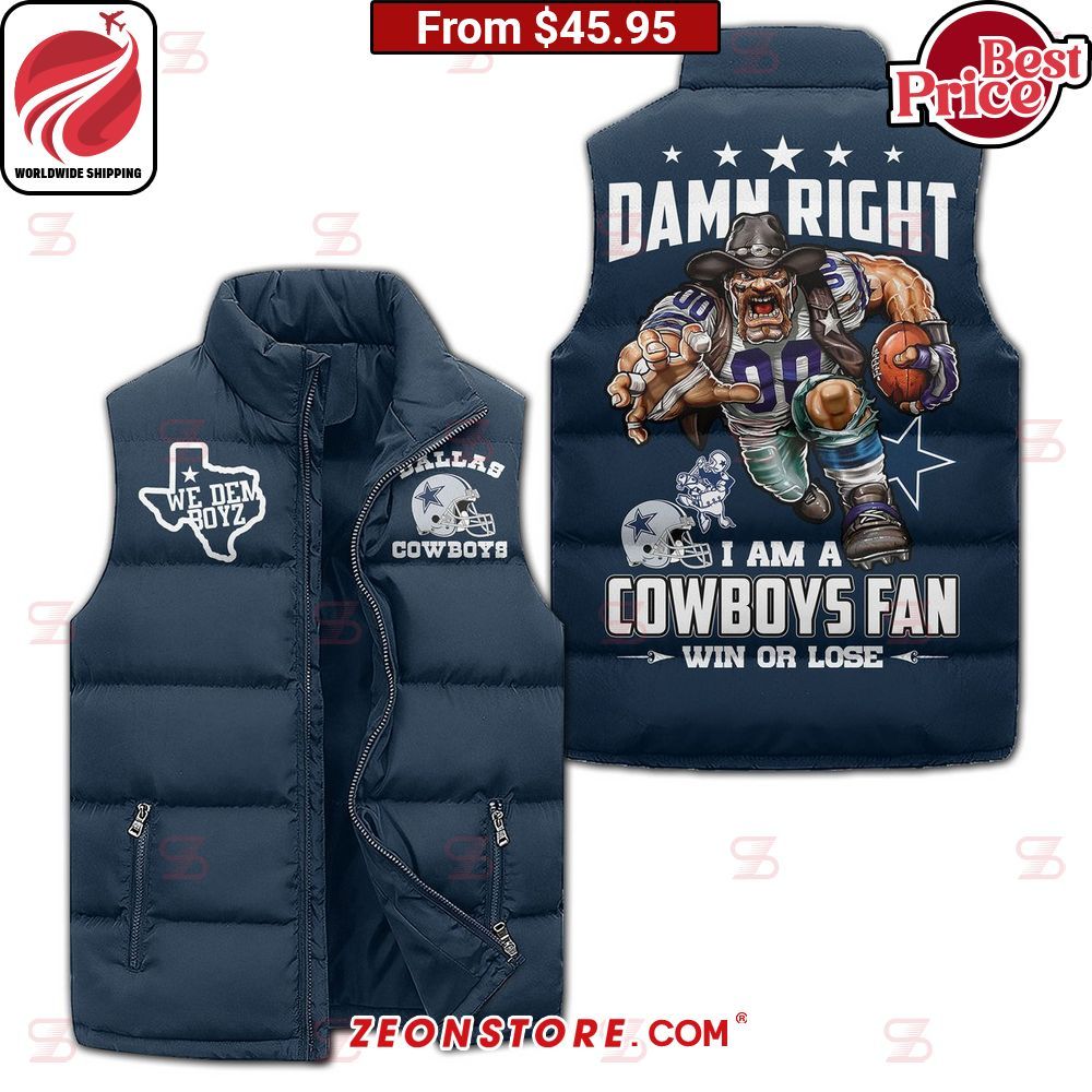 Dallas Cowboys Sleeveless Puffer Down Jacket