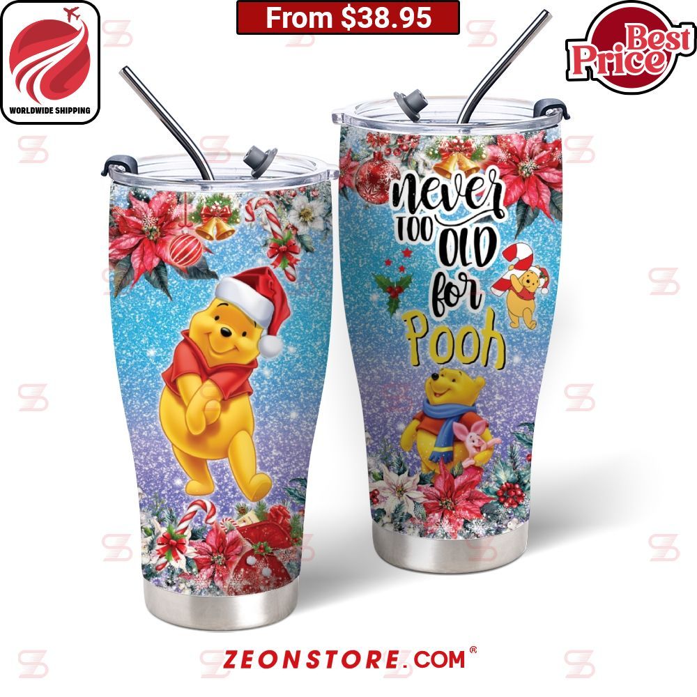 Disney Christmas Never Too Old For Winnie-the-Pooh Tumbler