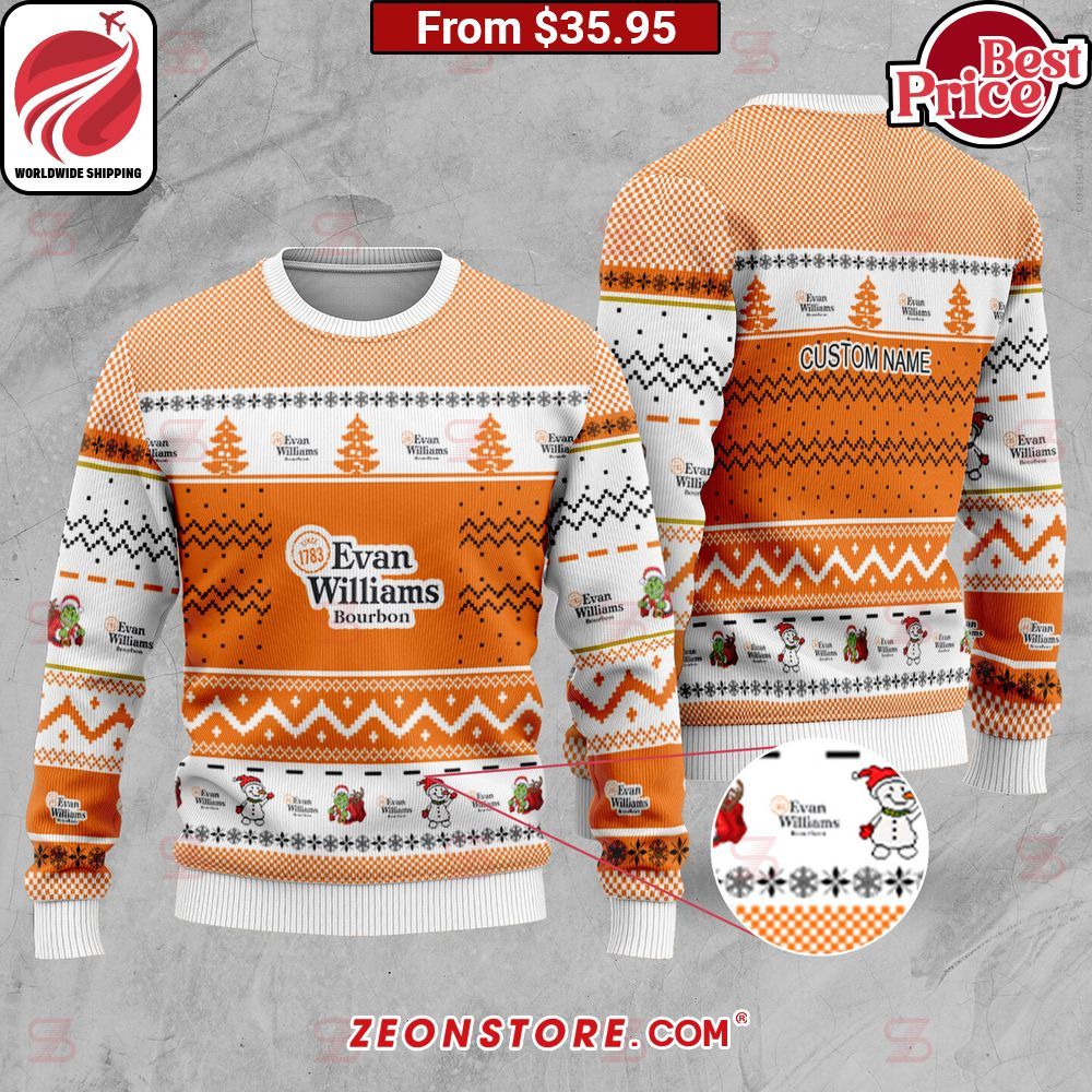 Evan Williams Bourbon Custom Christmas Sweater