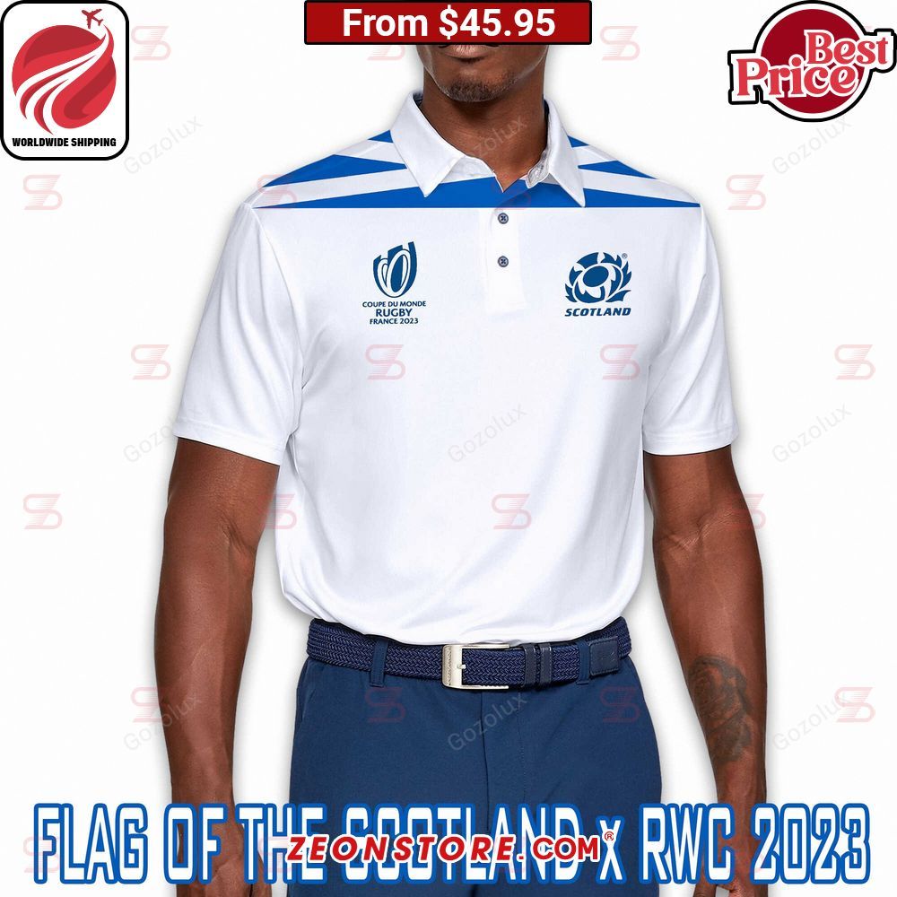 Flag Of The Scotland Rugby World Cup France 2023 Polo Shirt